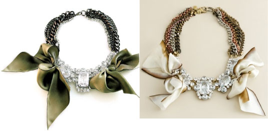 Crystal Bow Necklaces